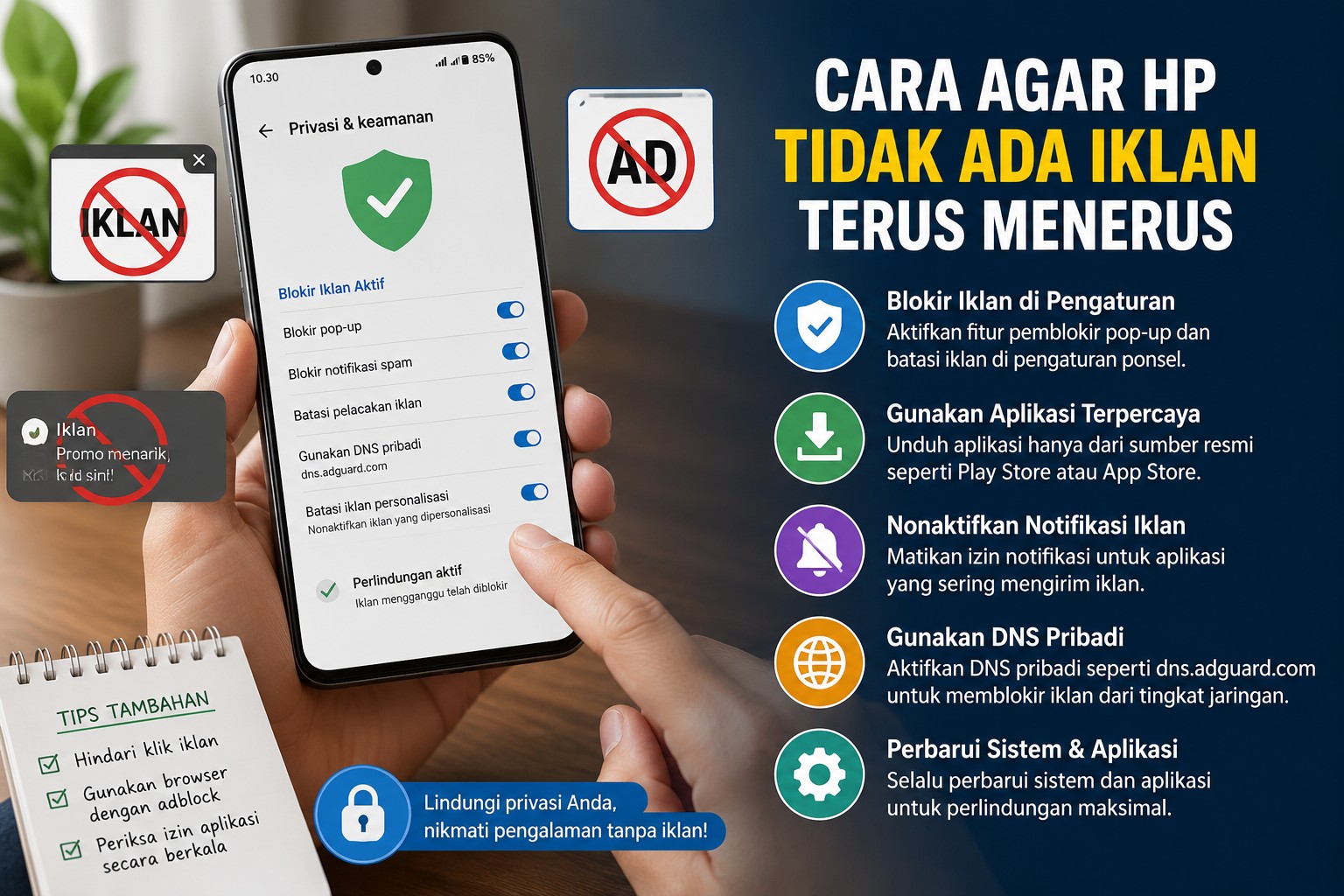 Cara Agar HP Tidak Ada Iklan Terus Menerus di Android