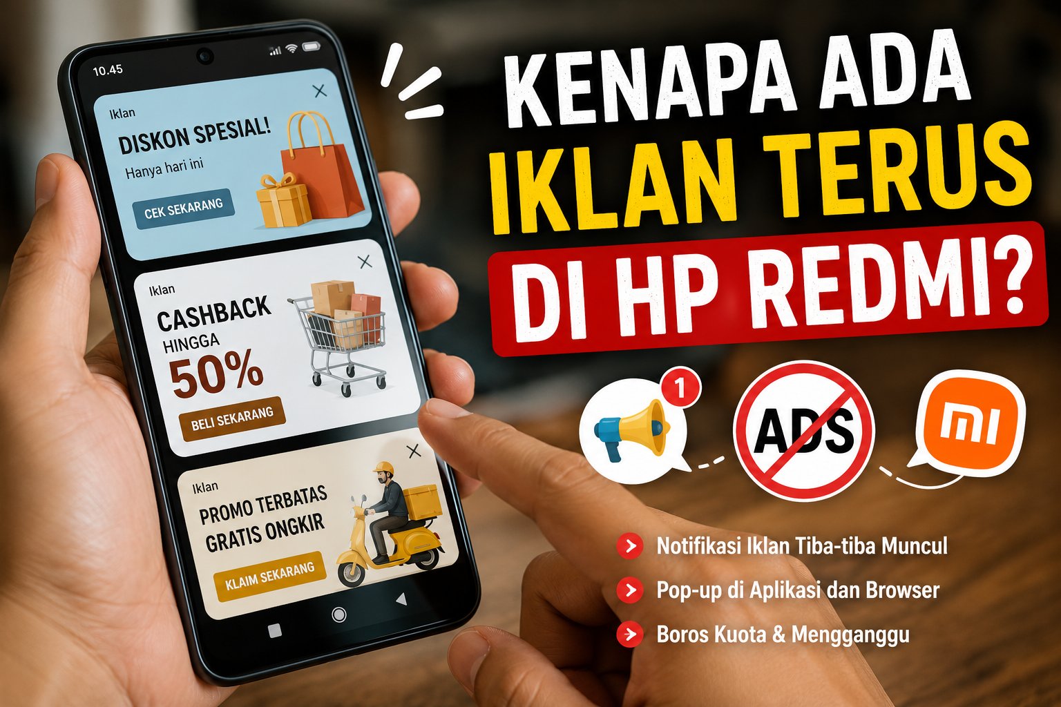 Kenapa Ada Iklan Terus Di HP Redmi Dan Cara Menghilangkannya