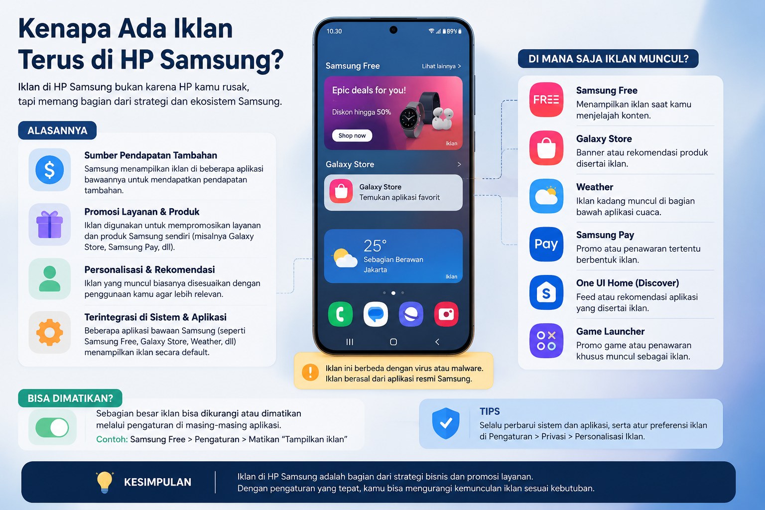 Kenapa Ada Iklan Terus Di HP Samsung Dan Cara Mengatasinya