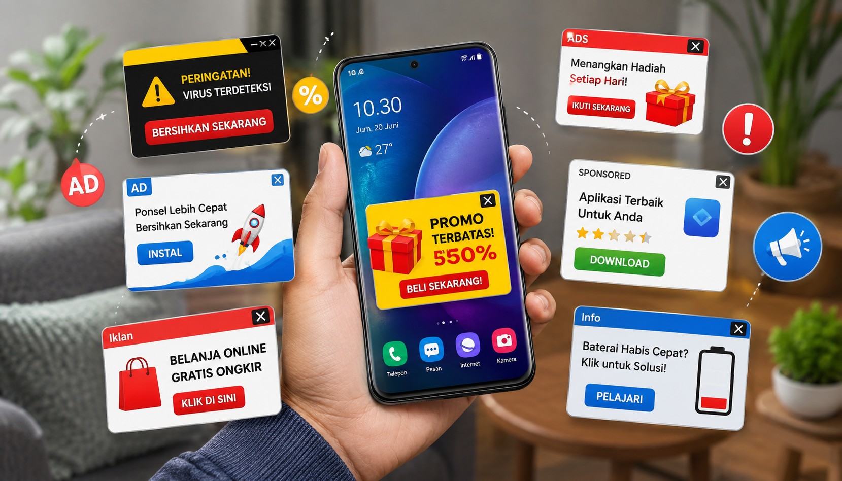 Kenapa HP Bisa Ada Iklan Terus Muncul Ini Penyebabnya