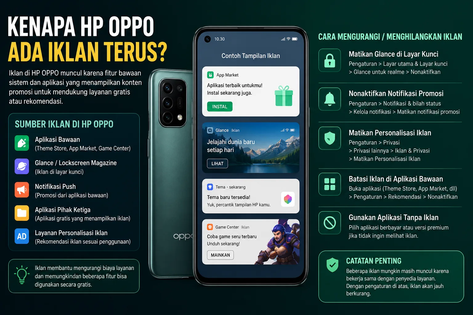 Kenapa HP Ada Iklan Terus Di HP Oppo Ini Penyebabnya