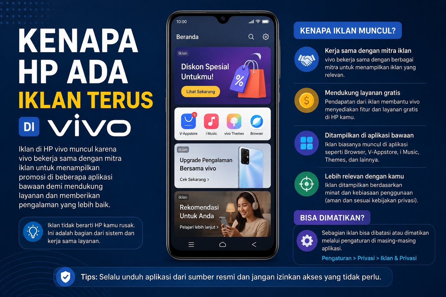 Kenapa HP Ada Iklan Di HP Vivo Dan Cara Mengatasinya
