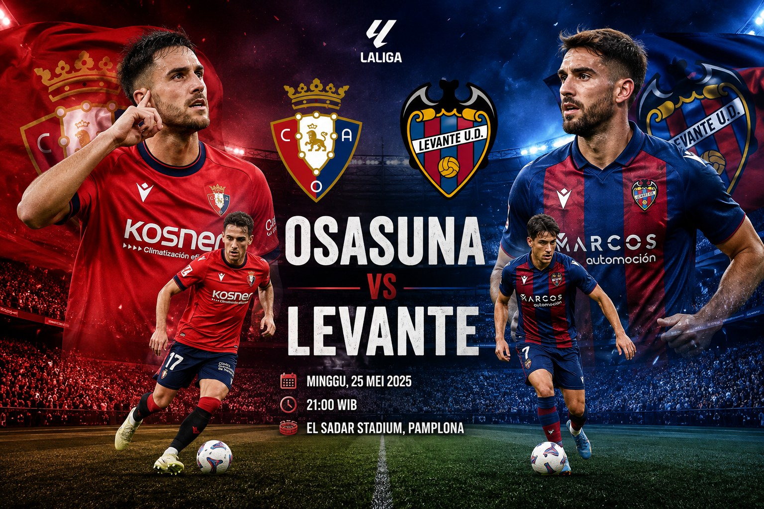 Pertandingan Osasuna vs Levante Jadi Sorotan La Liga