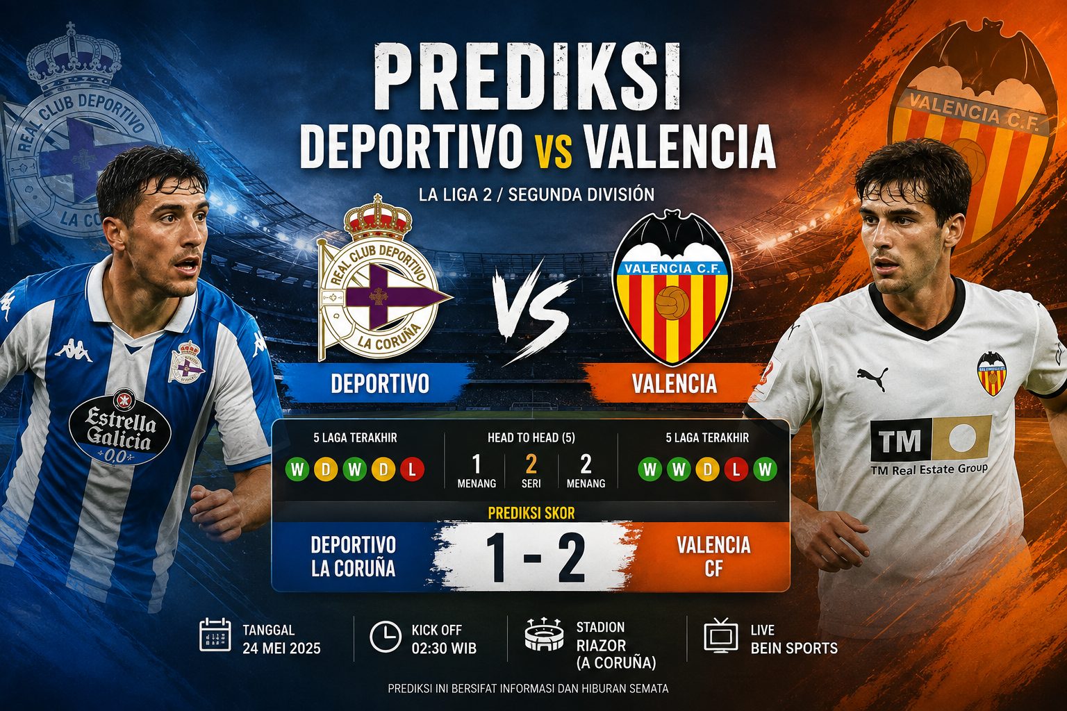 Prediksi Deportivo vs Valencia Jadi Laga Panas Spanyol