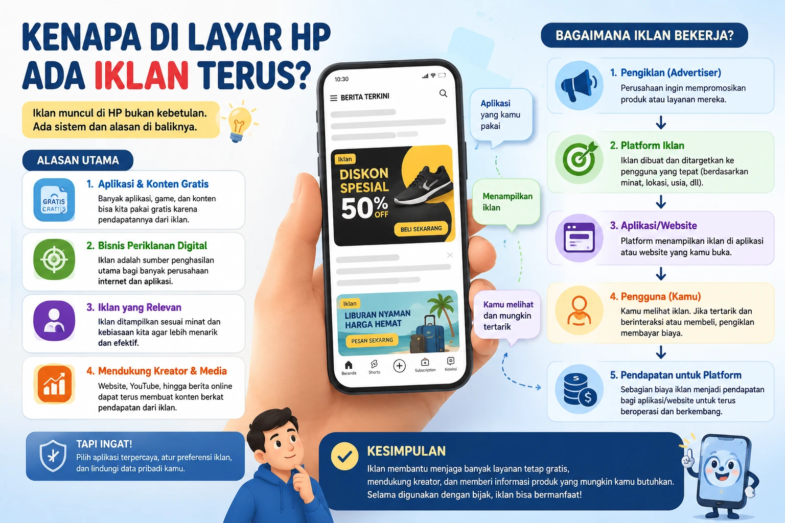 Kenapa Di Layar HP Ada Iklan Terus Ini Penyebab Dan Solusinya
