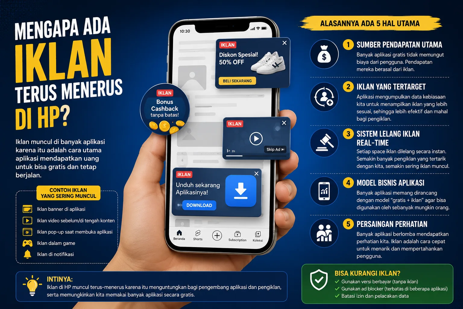 Mengapa Ada Iklan Terus Menerus Di HP Dan Cara Mengatasinya